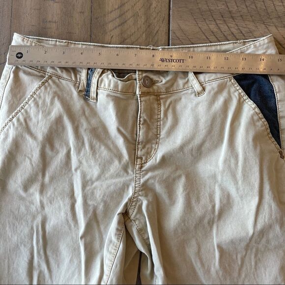 Anthro Pilco and the Letterpress Khaki Hyphen Pants with Black Detail - Size 28 - Picture 5 of 9